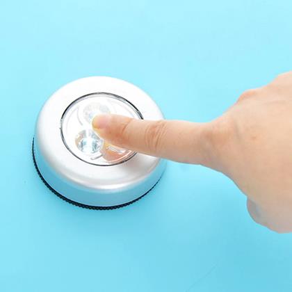 Obrazek z Samoprzylepna lampka 3 LED srebrna