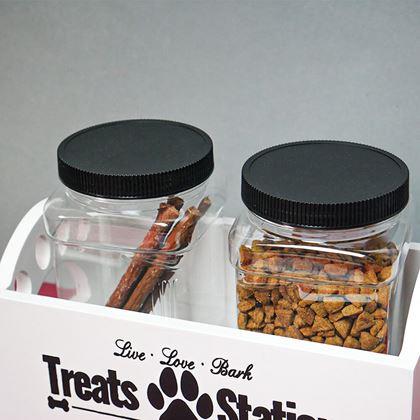 Obrazek z Podajnik z 2 pojemnikami na smakołyki dla psów