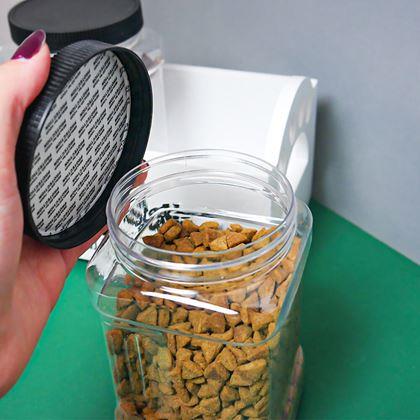 Obrazek z Podajnik z 2 pojemnikami na smakołyki dla psów