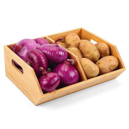 Obrazek z Stosy bambusowy organizator 2 przegródki