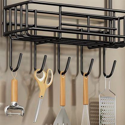 Obrazek z Czarny metalowy organizer na lodówkę