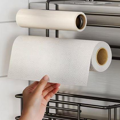 Obrazek z Czarny metalowy organizer na lodówkę