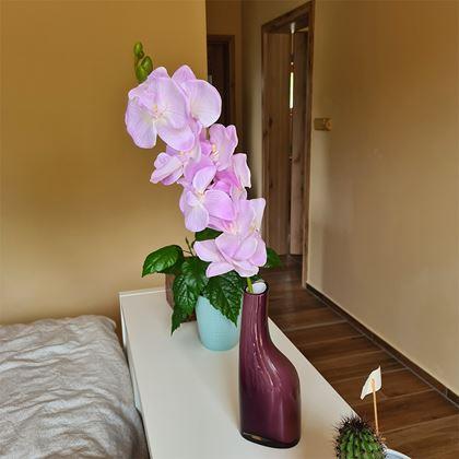Obrazek z Sztuczne kwiaty orchidea - jasnofioletowy