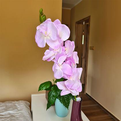 Obrazek z Sztuczne kwiaty orchidea - jasnofioletowy
