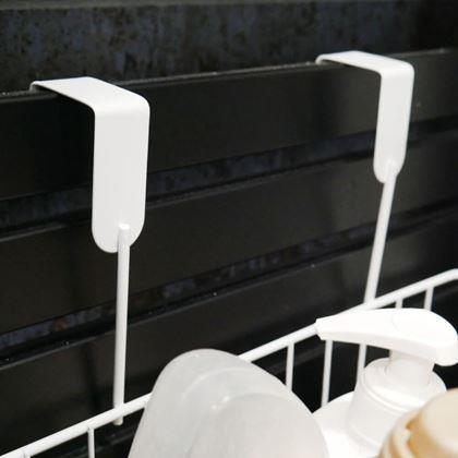 Obrazek z Metalowy koszyk na drzwi do organizacji  -  biały