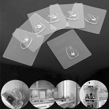 Obrazek z 10 szt. samoprzylepnych haczyków bez wiercenia