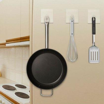 Obrazek z 10 szt. samoprzylepnych haczyków bez wiercenia