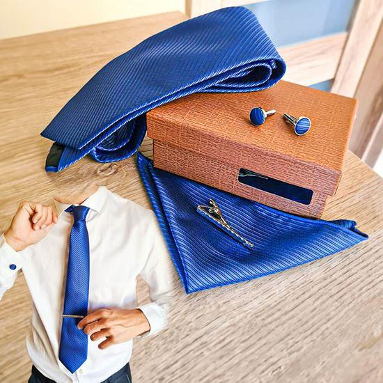 Obrazek z Zestaw dodatków do garnituru - niebieski