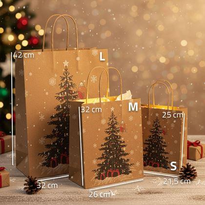 Obrazek z Świąteczna torba - rozmiar S - drzewko