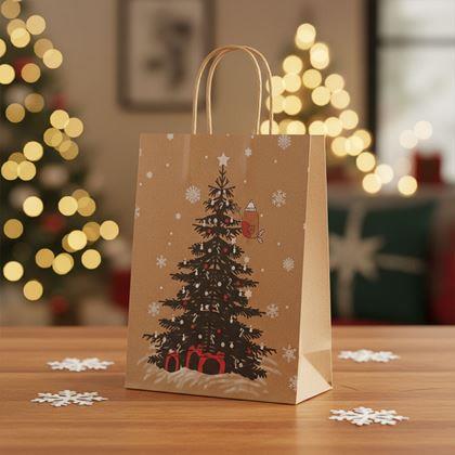 Obrazek z Torba świąteczna - rozmiar M - choinka