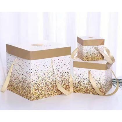 Obrazek z Pudełko prezentowe 22 cm  -  brokat