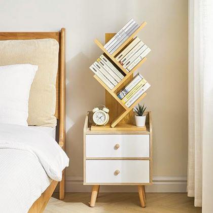 Obrazek z Regał na książki - jasne drewno