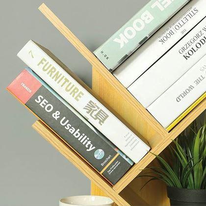 Obrazek z Regał na książki - jasne drewno