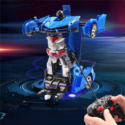 Obrazek z RC Sportowy samochód transformujący na zdalne sterowanie - niebieskie