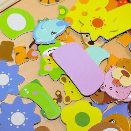 Obrazek z Tablica magnetyczna - drewniana - zwierzęta