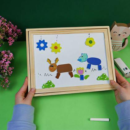 Obrazek z Tablica magnetyczna - drewniana - zwierzęta