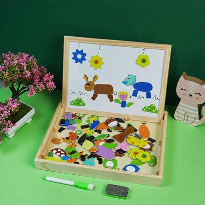 Obrazek z Tablica magnetyczna - drewniana - zwierzęta