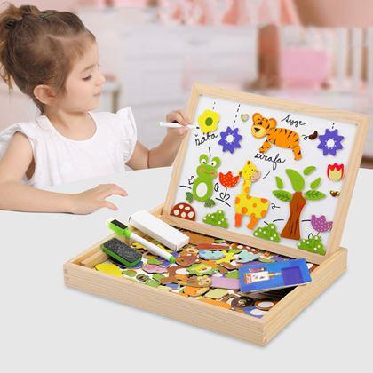 Obrazek z Tablica magnetyczna - drewniana - zwierzęta