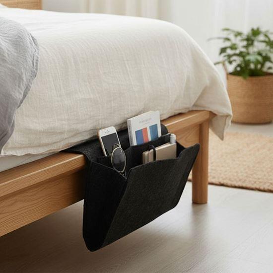 Obrazek z Wieszany organizer/kieszeń na łóżko - czarny