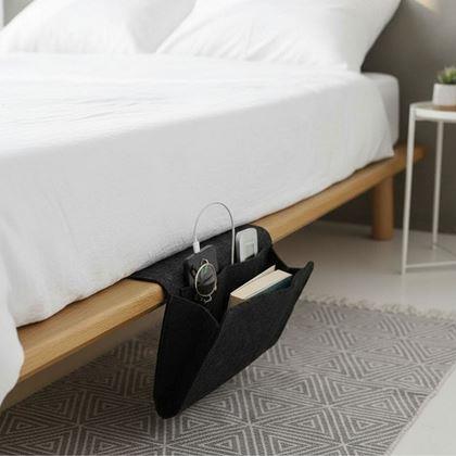 Obrazek z Wieszany organizer/kieszeń na łóżko - czarny