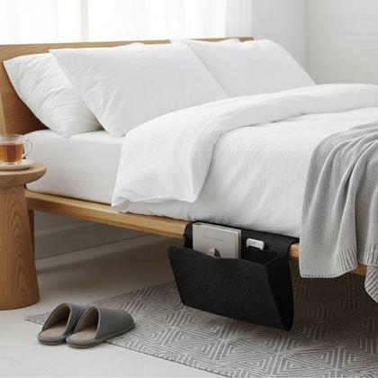 Obrazek z Wieszany organizer/kieszeń na łóżko - czarny