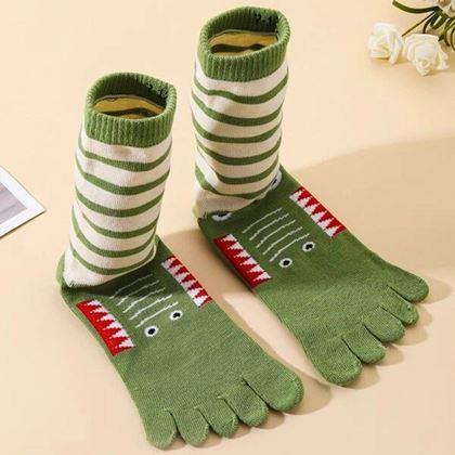 Obrazek z Dziecięce skarpetki na palce - rozm. 19-24 cm - krokodyl