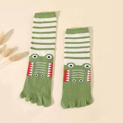 Obrazek z Dziecięce skarpetki na palce - rozm. 19-24 cm - krokodyl