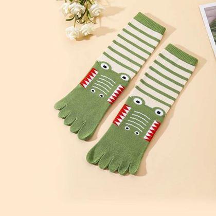 Obrazek z Dziecięce skarpetki na palce - rozm. 19-24 cm - krokodyl