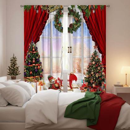 Obrazek z Świąteczne zasłony 2 szt 66x150 cm