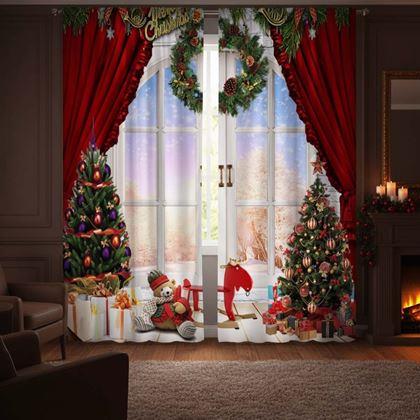 Obrazek z Zasłony świąteczne 2 szt 130x210 cm
