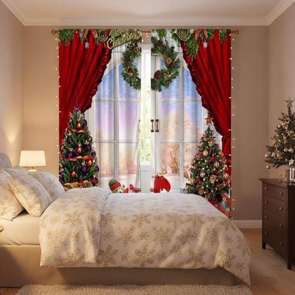 Obrazek z Zasłony świąteczne 2 szt 130x210 cm