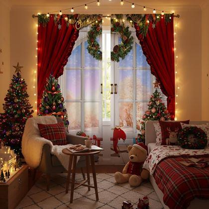 Obrazek z Zasłony świąteczne 2 szt 130x210 cm