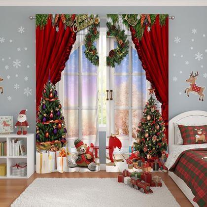 Obrazek z Zasłony świąteczne 2 szt 130x210 cm