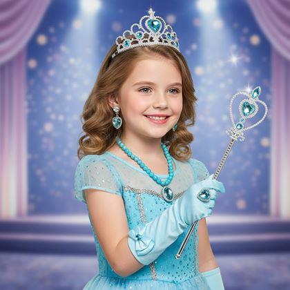 Obrazek z Zestaw dodatków dla księżniczki 6 szt  -  niebieski