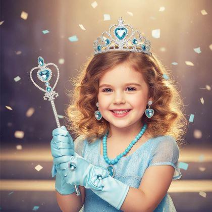 Obrazek z Zestaw dodatków dla księżniczki 6 szt  -  niebieski