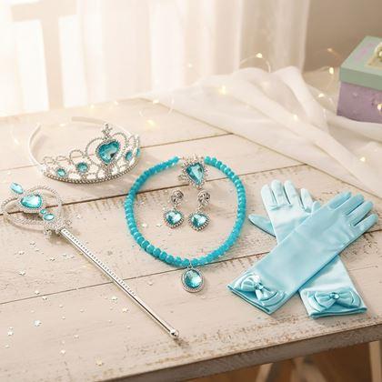 Obrazek z Zestaw dodatków dla księżniczki 6 szt  -  niebieski