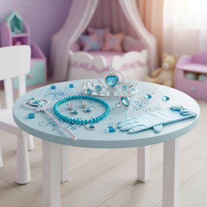 Obrazek z Zestaw dodatków dla księżniczki 6 szt  -  niebieski