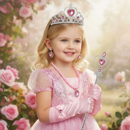 Obrazek z Zestaw dodatków dla księżniczki 6 szt  -  różowy