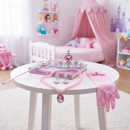 Obrazek z Zestaw dodatków dla księżniczki 6 szt  -  różowy