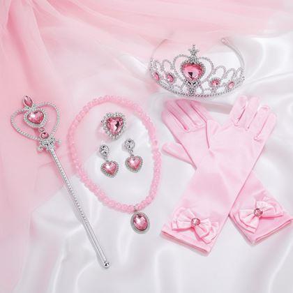 Obrazek z Zestaw dodatków dla księżniczki 6 szt  -  różowy