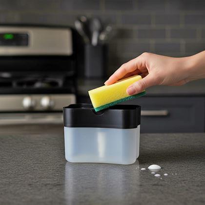 Obrazek z Dozownik na detergent z gąbką