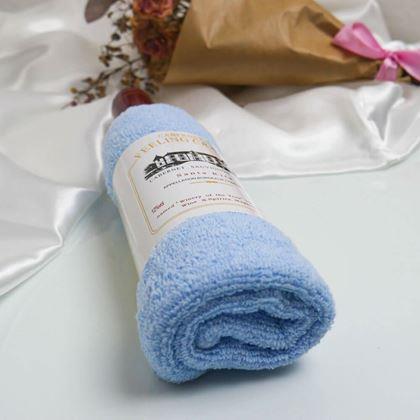 Obrazek z Ręcznik w opakowaniu upominkowym w kształcie butelki wina  -  niebieski