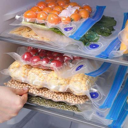 Obrazek z Zestaw do próżniowego pakowania żywności – pompka + 10 woreczków