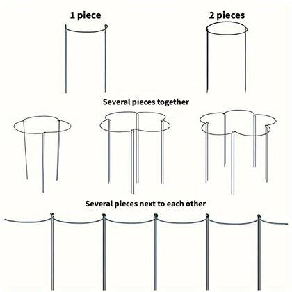 Obrazek z Podpora roślin metalowa 2 szt. 35 cm