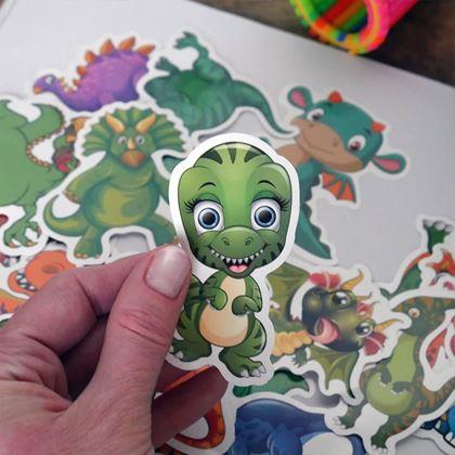 Obrazek z Naklejki dla dzieci - dinozaury