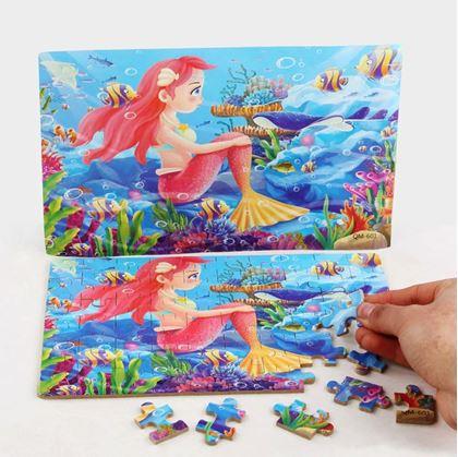 Obrazek z Puzzle dla dzieci w blaszanym pudełku  -  syrena