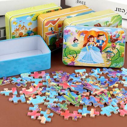 Obrazek z Puzzle dla dzieci w blaszanym pudełku  -  królestwo