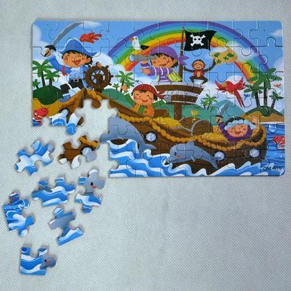 Obrazek z Puzzle dla dzieci w blaszanym pudełku  -  piraci