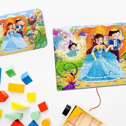 Obrazek z Puzzle dla dzieci w blaszanym pudełku  -  królestwo