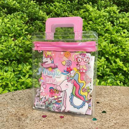 Obrazek z Zestaw przyborów szkolnych dla dzieci - jednorożec